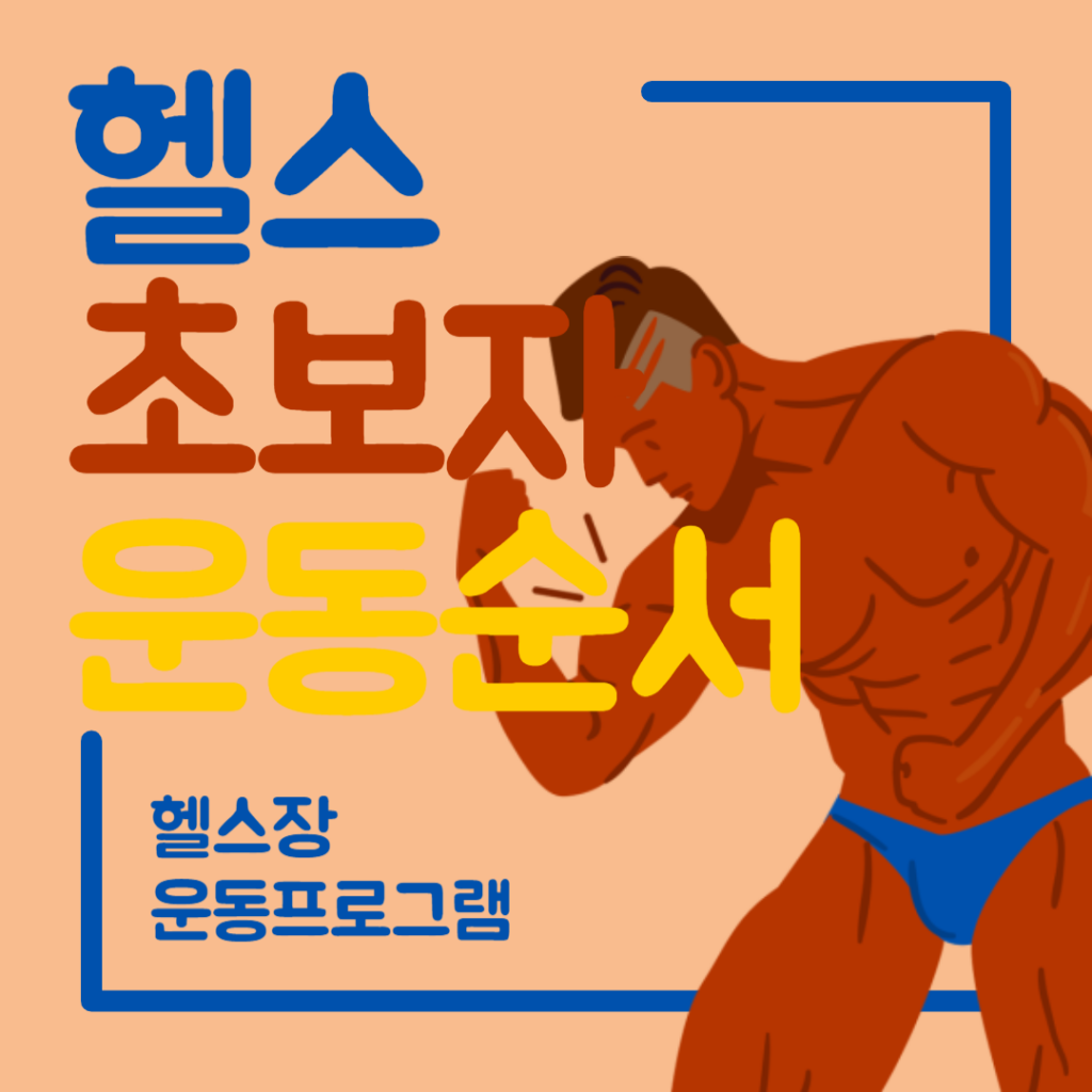 헬스장 초보 운동순서